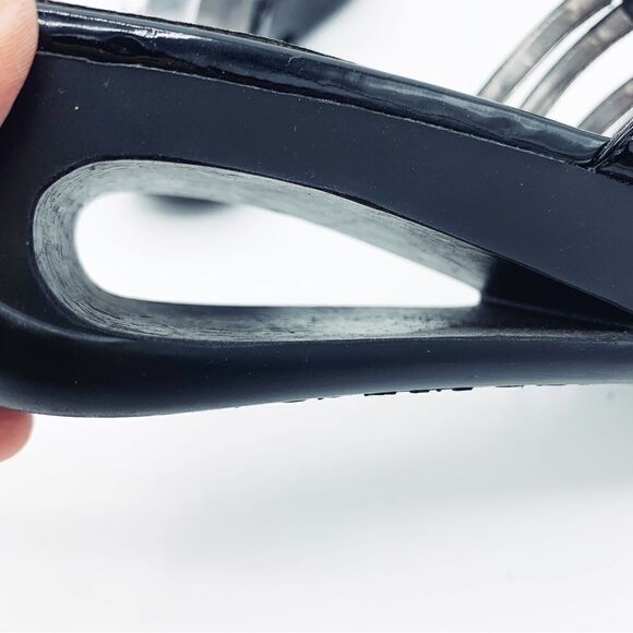 Calvin Klein Women’s Black Patent Leather Cut Out Window Wedge Size 8 - Picture 13 of 16